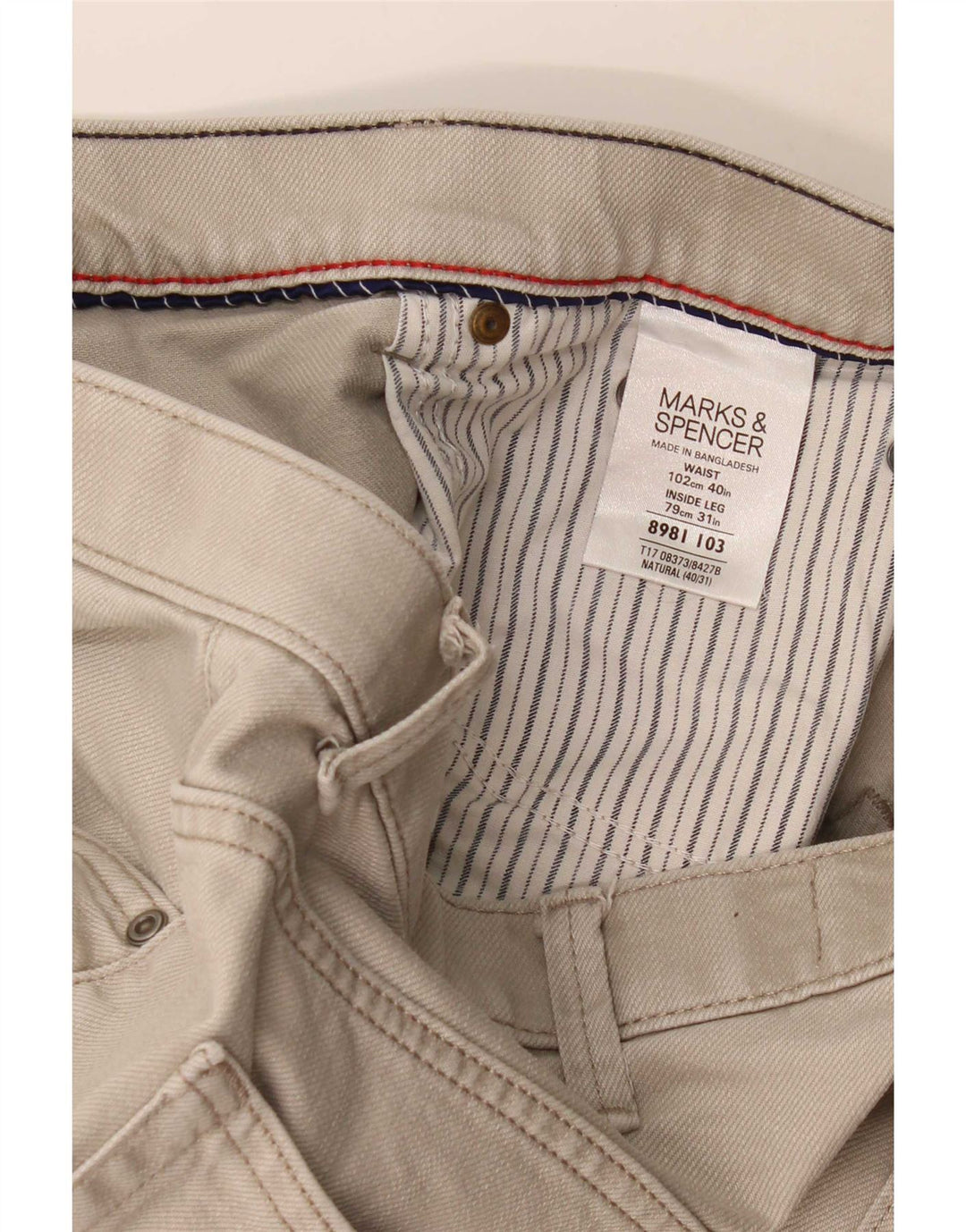 Marks & Spencer Vaqueros rectos azules Harbor para hombre W40 L31 Algodón gris