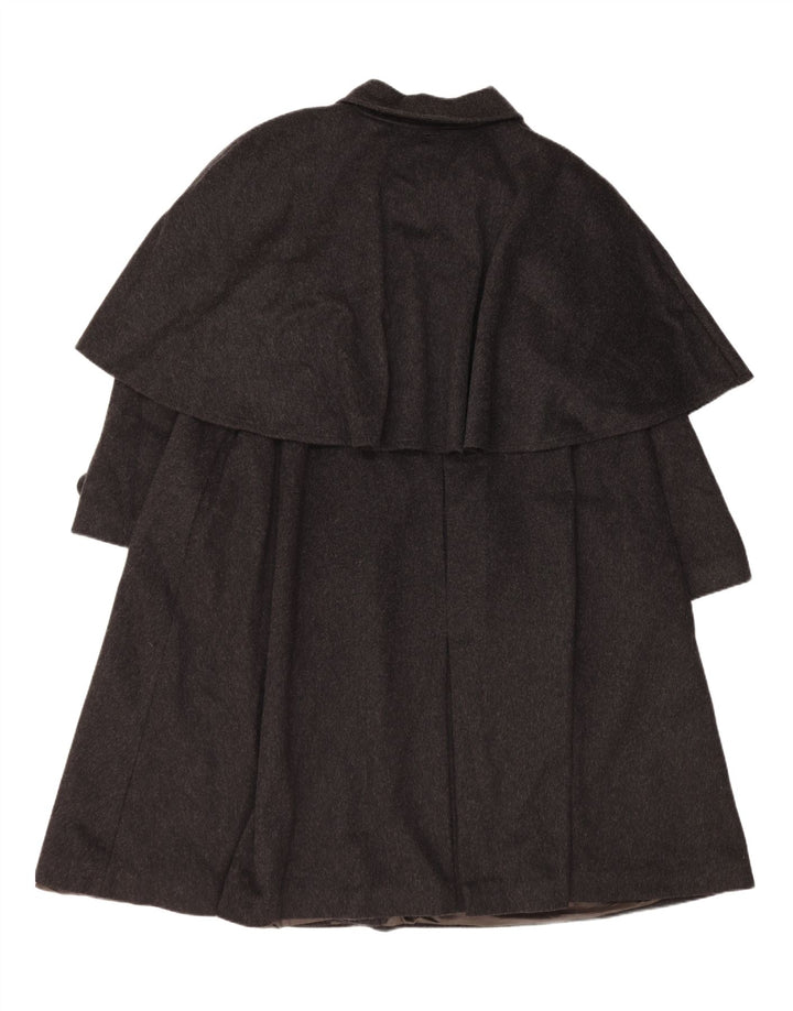 Gina Lebole Abrigo capelet extragrande para mujer IT 46 Lana negra grande