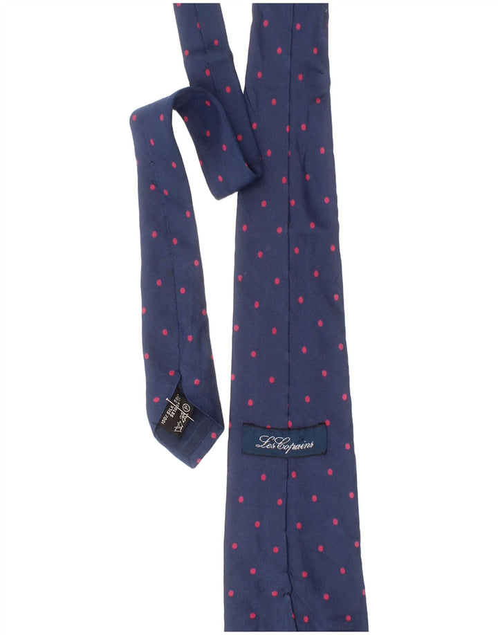 Corbata Les Copains Para Hombre Talla Única Clásica De Seda Con Lunares Azules