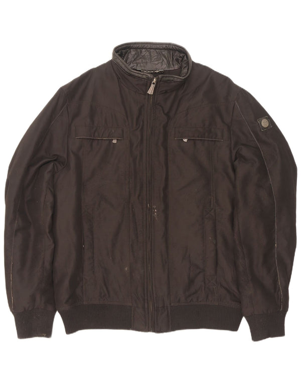 Trussardi Chaqueta Bomber Acolchada Hombre IT 52 XL Poliéster Negro