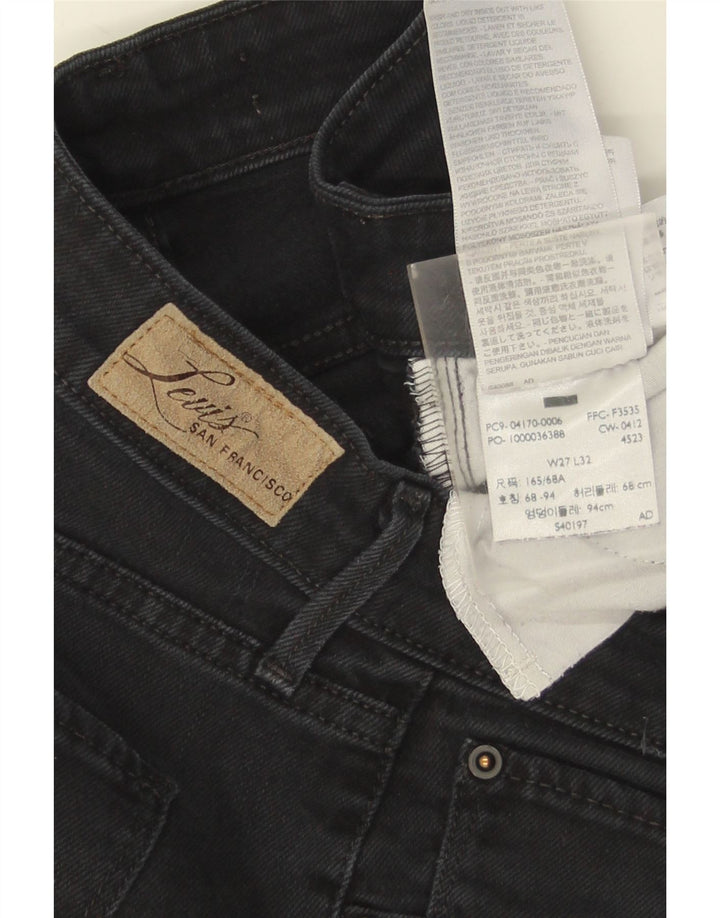 Levi's Vaqueros Rectos Mujer W27 L32 Algodón Negro