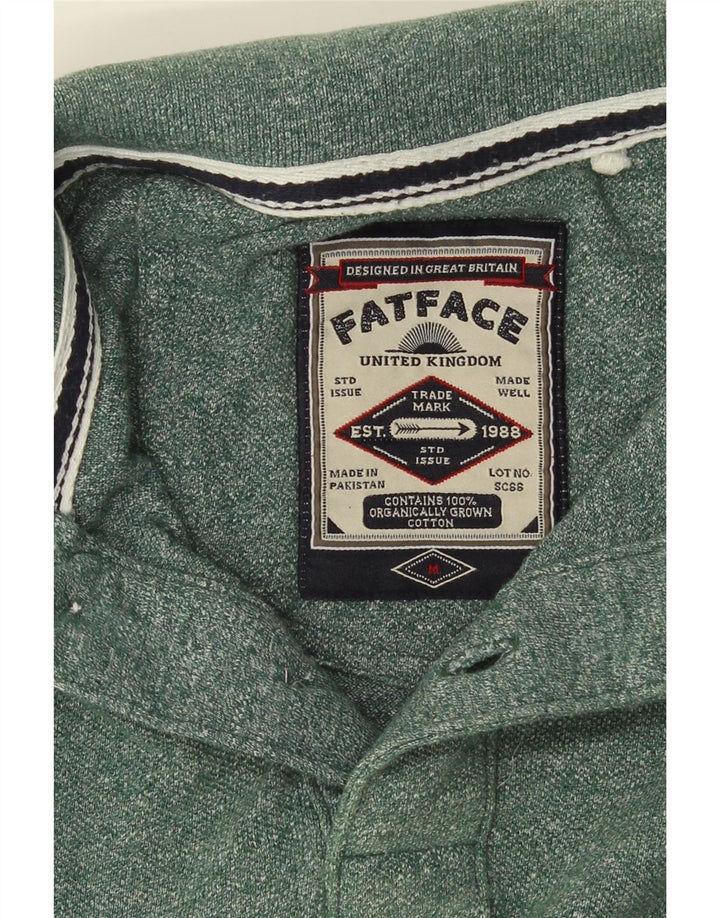 FAT FACE Polo de hombre de algodón a rayas verde medio