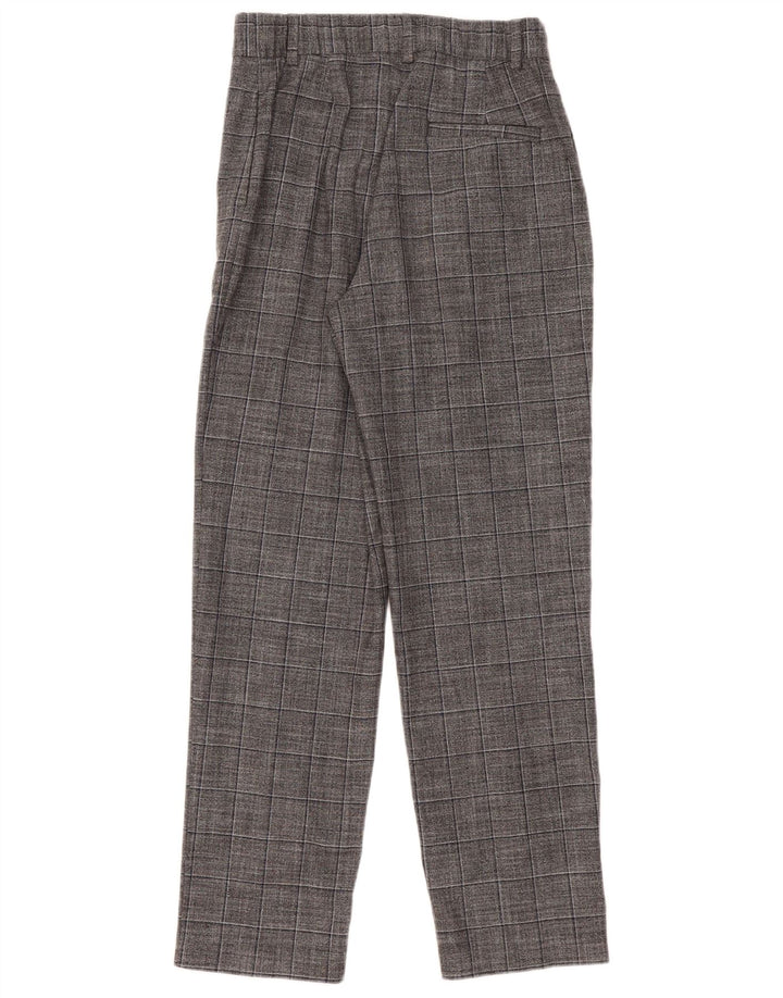 Marks & Spencer Pantalones chinos para mujer UK 12 Medium W30 L30 Grey Check