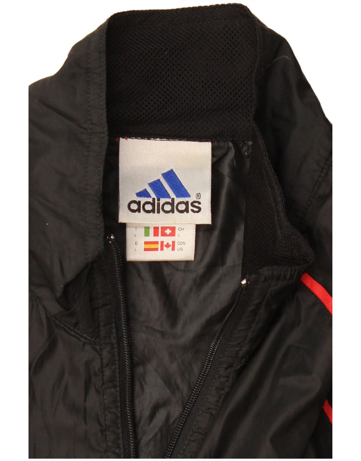 Adidas Climashell Graphic Chándal Top Chaqueta Grande Poliéster Negro
