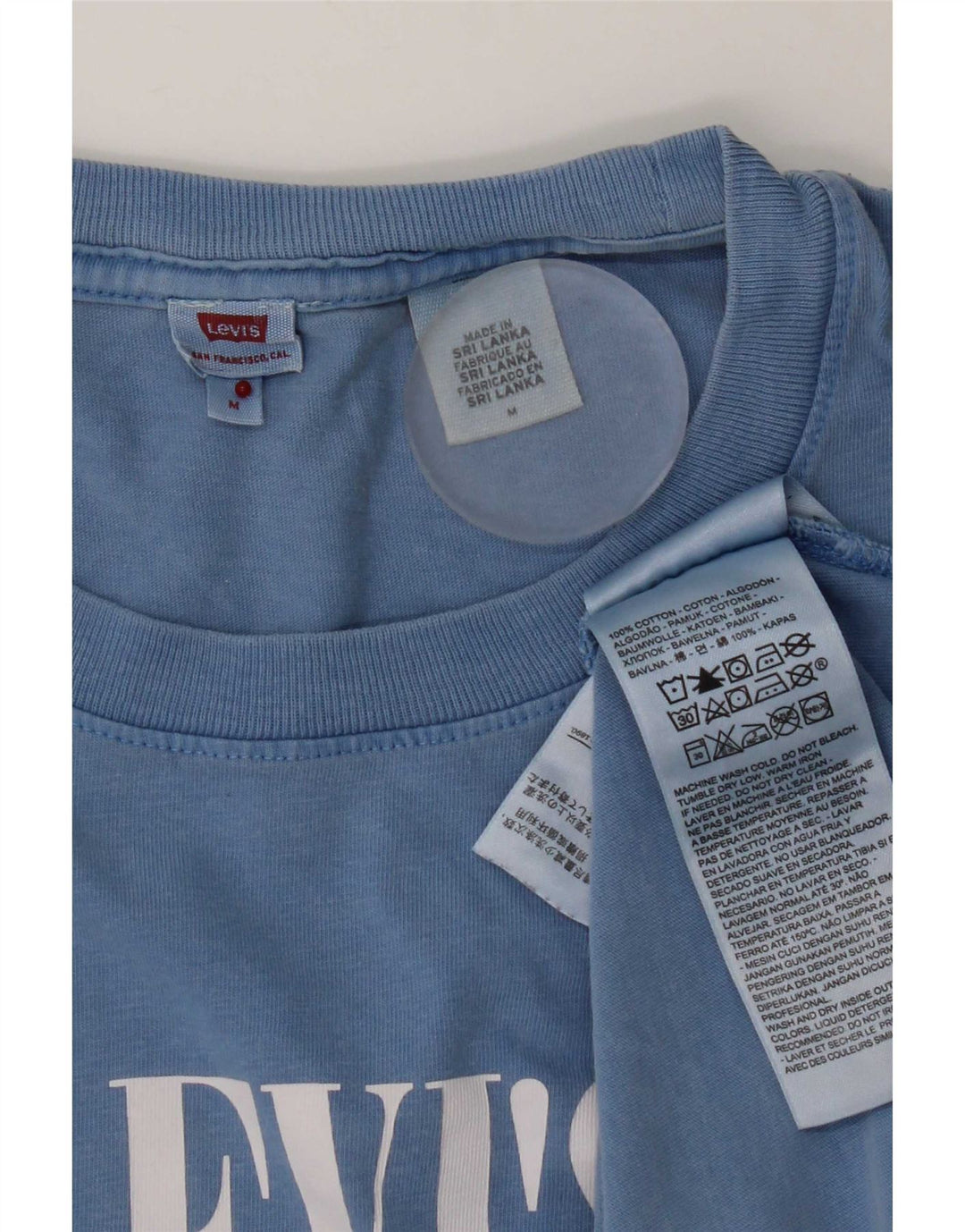 Levi's Camiseta gráfica para mujer Top UK 44 Algodón azul medio