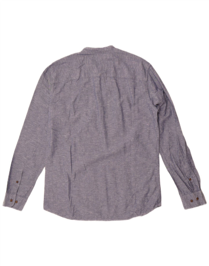 Jack & Jones Hombre Slim Fit Camisa tipo jersey de algodón moteado en azul medio