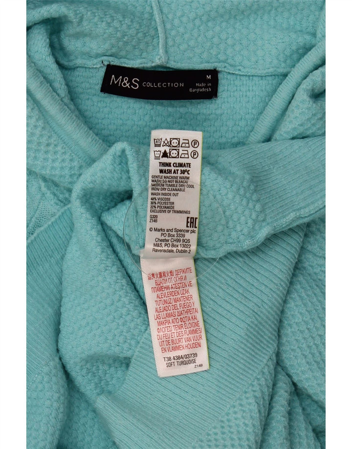 MARKS & SPENCER Suéter tipo jersey extragrande para mujer Reino Unido 14 Turquesa mediano