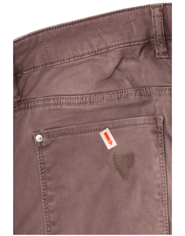 GUESS Pantalones informales ajustados para mujer W28 L30 Algodón gris