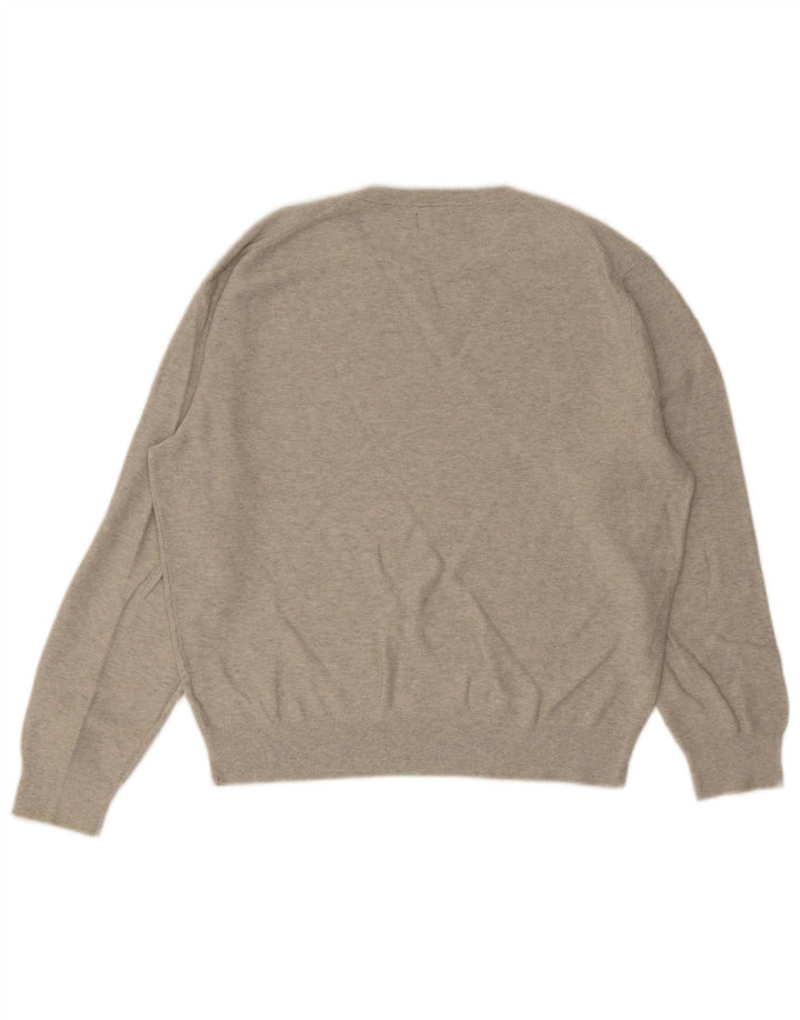 J. Crew Jersey de cuello redondo para hombre de algodón gris medio