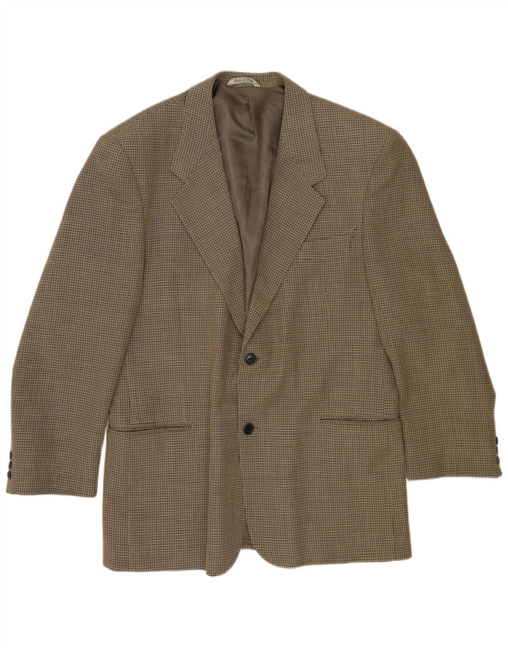 Ing Loro Piona & Co. Chaqueta tipo blazer de 2 botones para hombre IT 54 2XL Caqui manchado