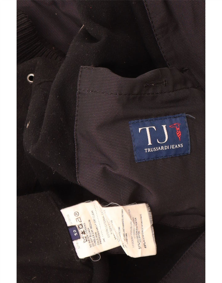 TRUSSARDI JEANS Chaqueta bomber para hombre IT 52 XL Poliéster negro