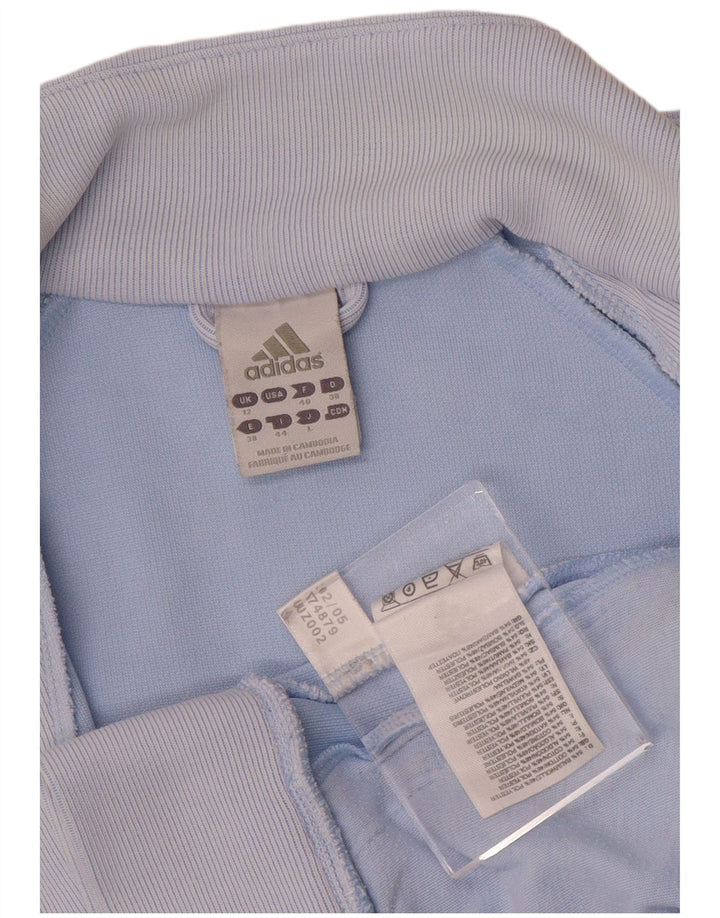 Adidas - Chaqueta de chándal para mujer, talla 12, algodón azul medio