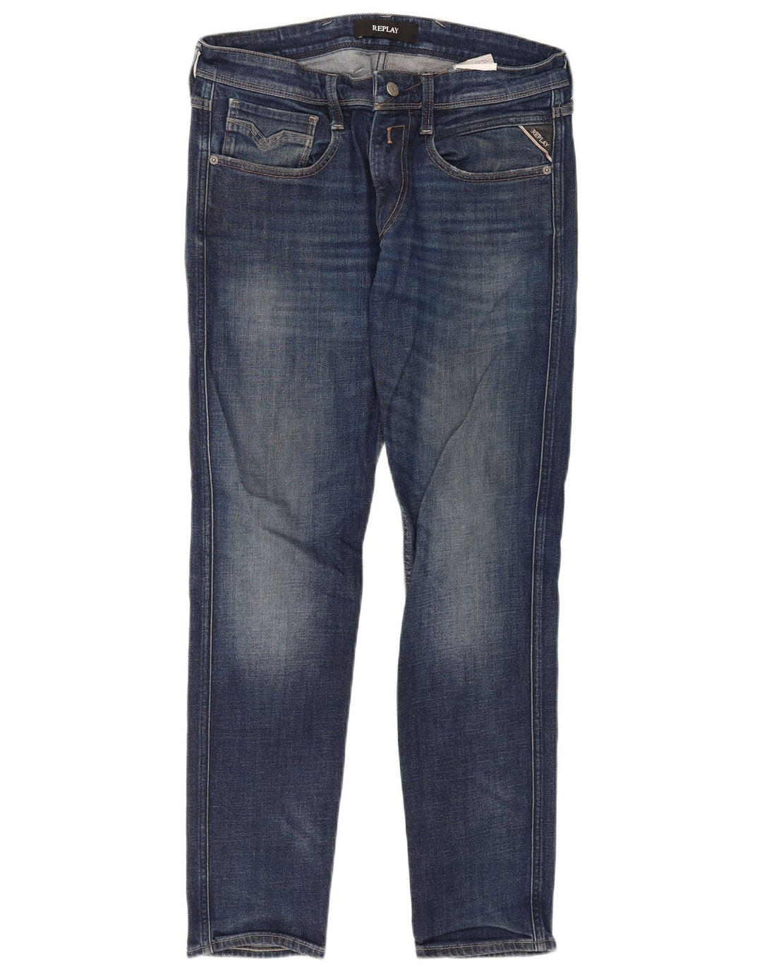 Vaqueros ajustados para hombre Replay W33 L32 Algodón azul