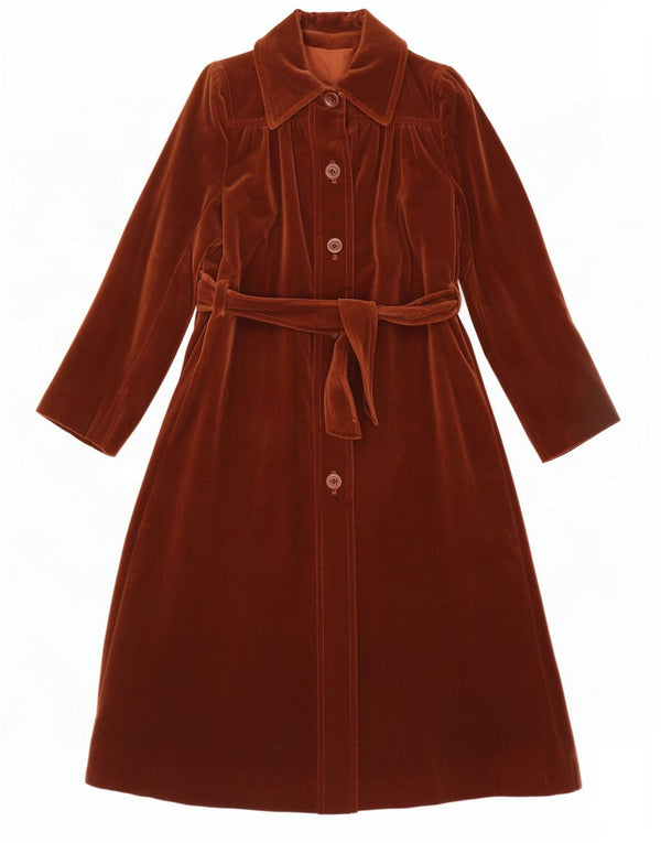 Abrigo vintage de terciopelo para mujer IT 44 Marrón medio