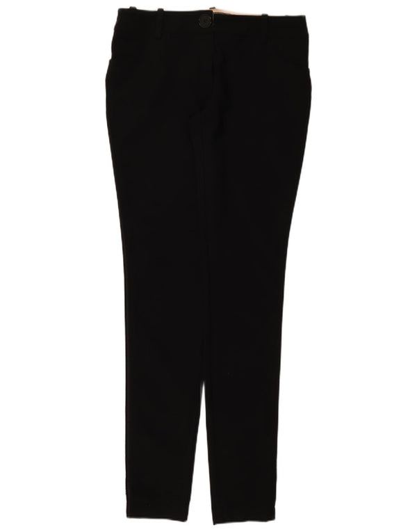 Elisabetta Franchi Pantalones casuales ajustados para mujer EU 42 Large W32 L33 Negro