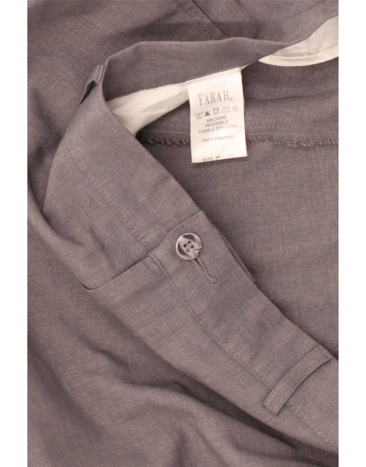 Farah Pantalones Casuales Rectos Para Hombre W38 L31 Poliéster Gris
