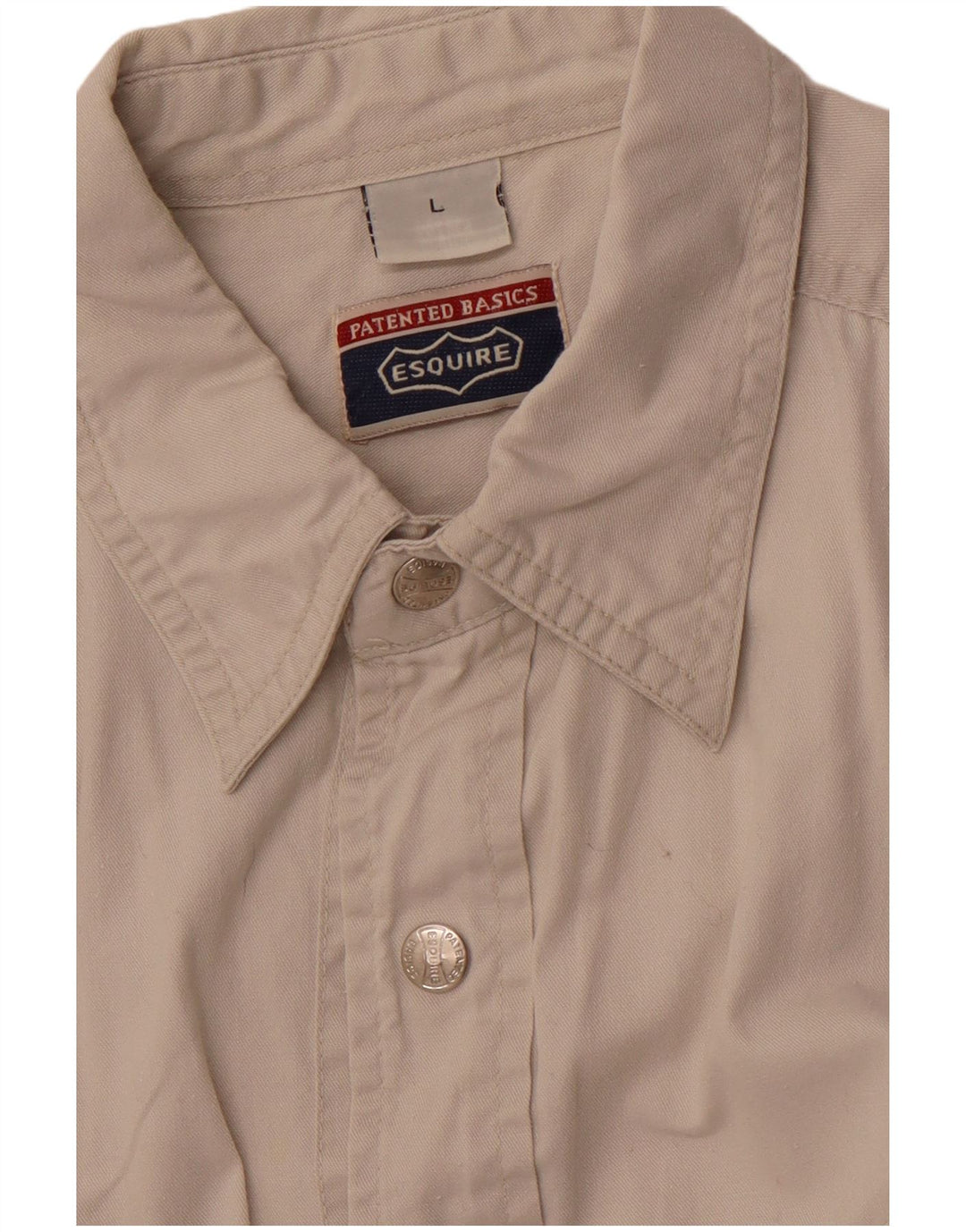 VINTAGE Camisa sin mangas para hombre Algodón beige grande