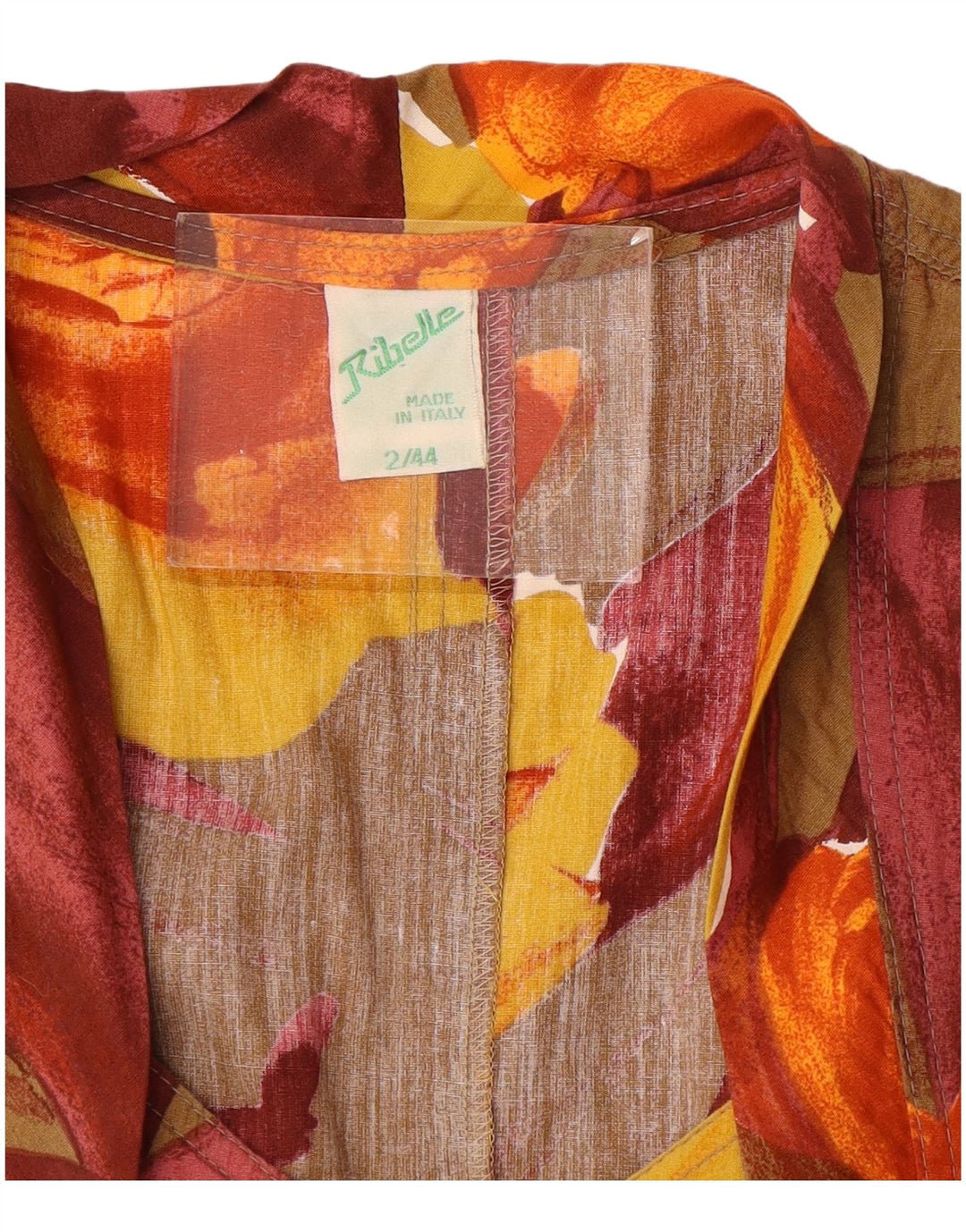 Vintage mujer sin mangas cambio vestido IT 44 medio multicolor floral