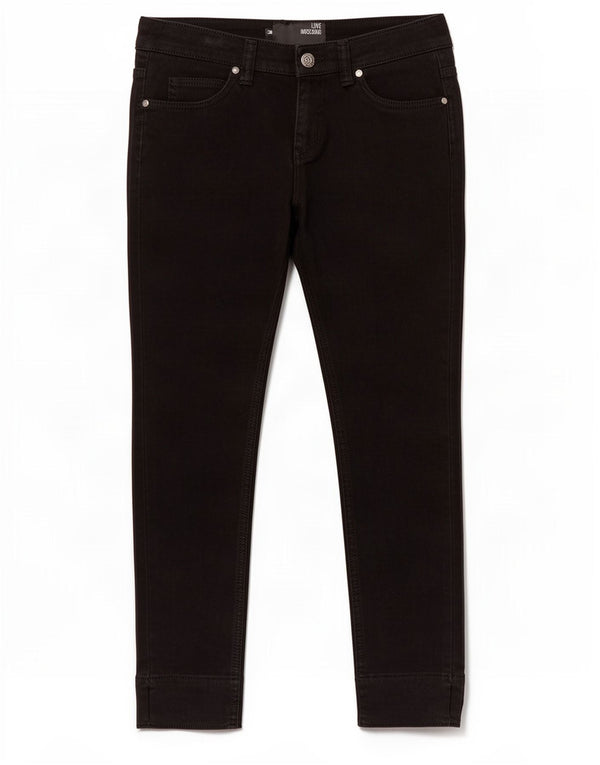 Moschino Jeans Ajustados De Talle Bajo W30 L28 Algodón Negro Mujer