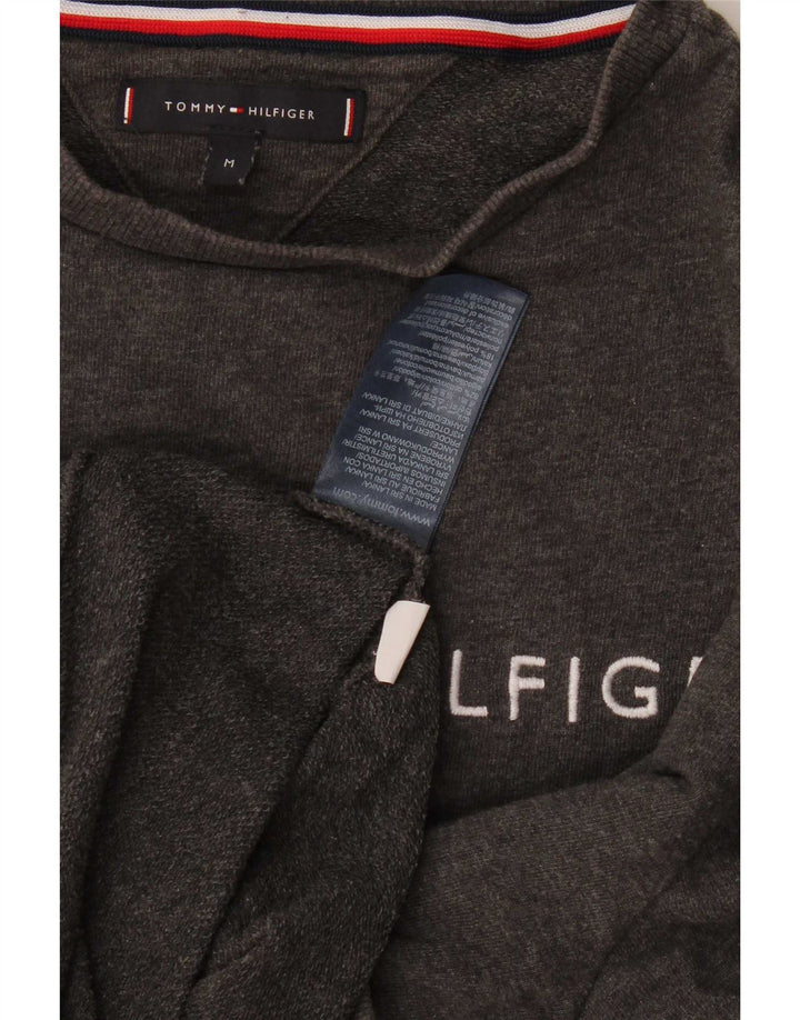Tommy Hilfiger Hombre Sudadera Gráfica Jumper Algodón Gris Medio