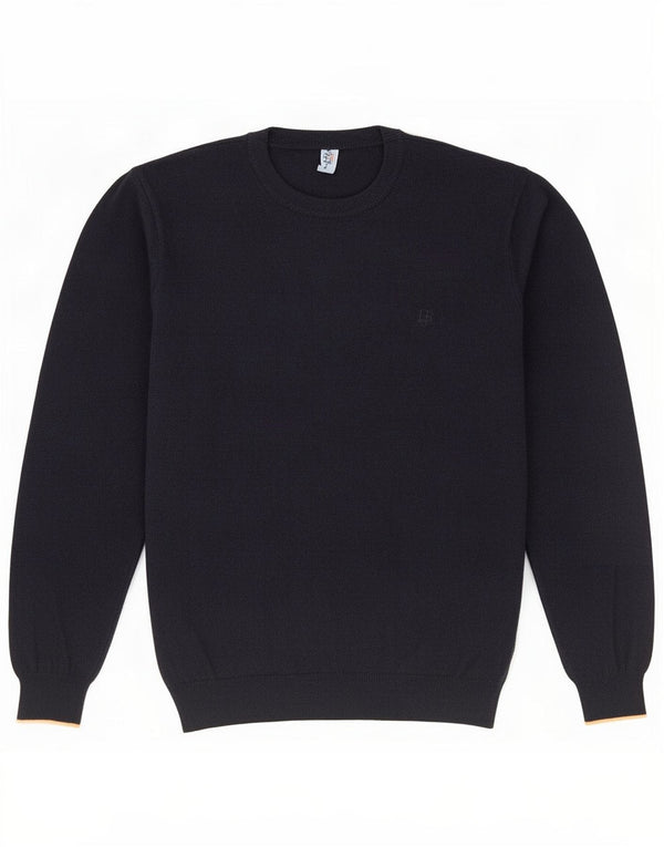 Harmont & Blaine - Jersey de cuello redondo para hombre, talla grande, azul marino
