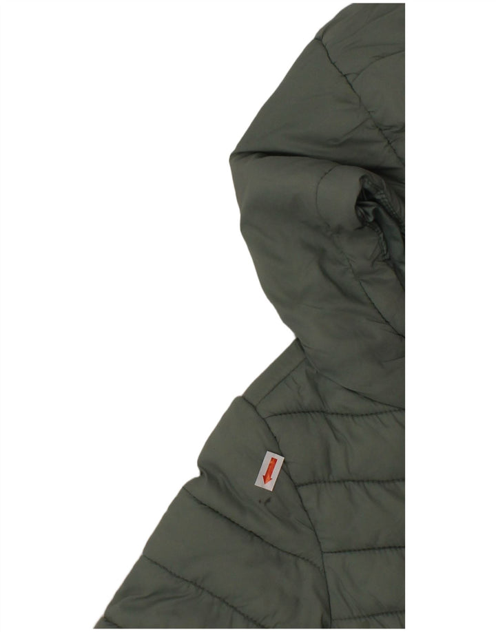 DKNY Chaqueta acolchada con capucha para bebés niñas 18-24 meses Nylon verde