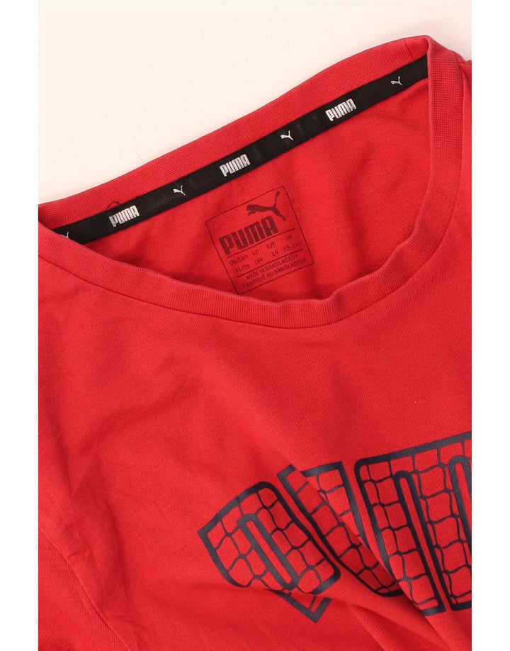 Puma Camiseta gráfica para niño 13-14 años Rojo