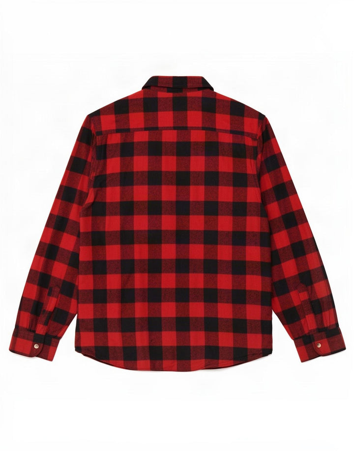 Camisa de franela idéntica para hombre XL Algodón a cuadros rojo