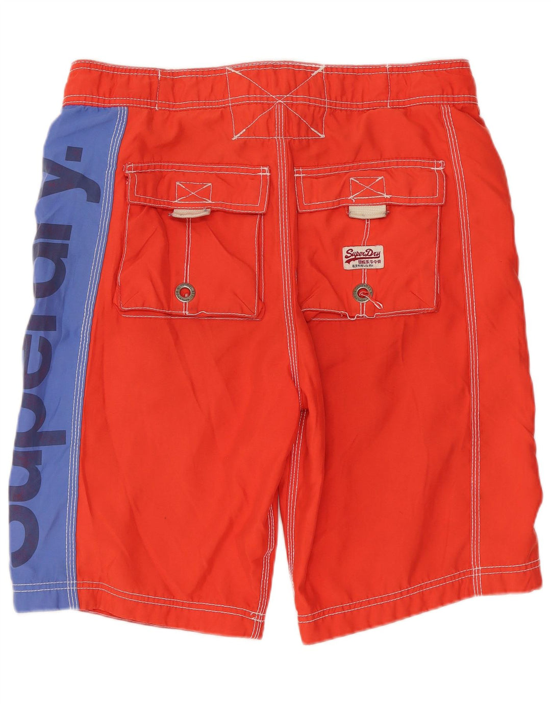 SUPERDRY Hombre Bañador con estampado gráfico Small Red Colourblock Poliéster
