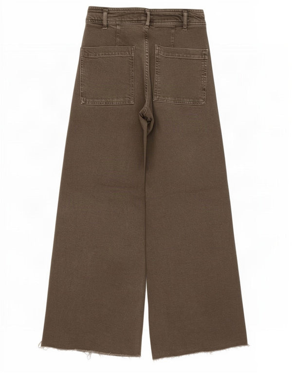 Zara Jeans The Marine Recto De Pierna Ancha para Mujer EU 36 XS W26 L27 Caqui