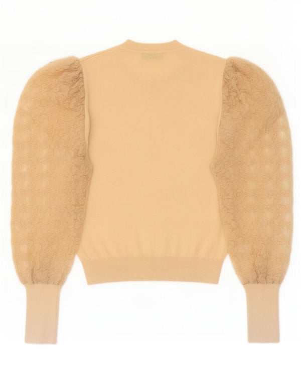 Zara Mujer Blusa Top UK 42 Medio Beige
