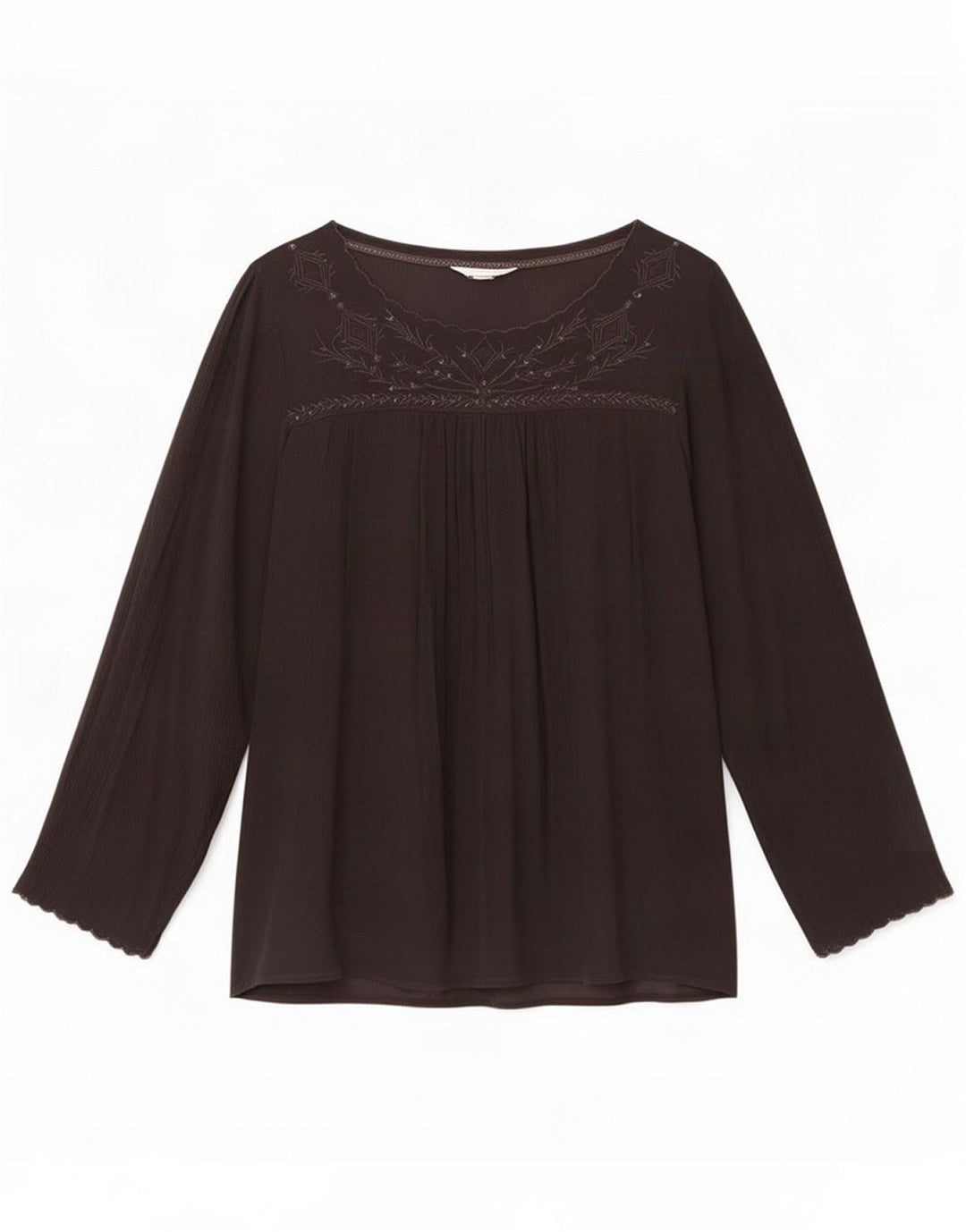 White Stuff Blusa de manga larga para mujer UK 46 Viscosa gris grande