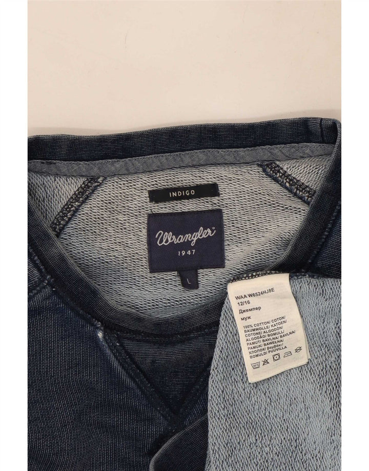 Wrangler Sudadera con gráfico para hombre Jumper Large Azul marino Algodón