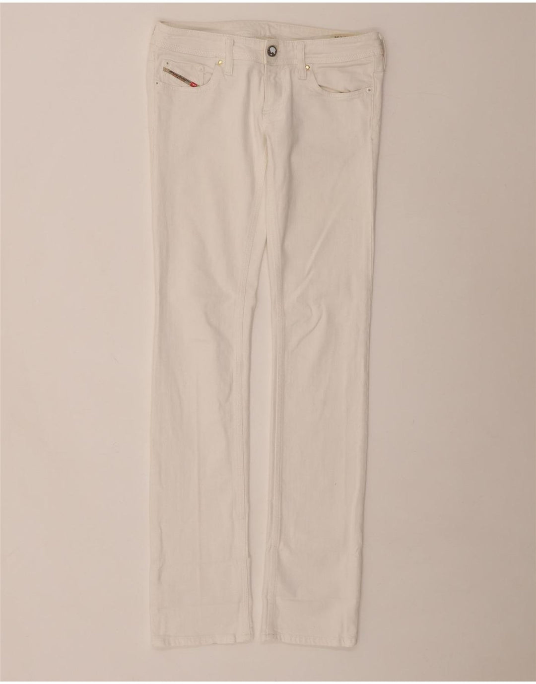 DIESEL Vaqueros Lowky Slim Mujer W28 L34 Algodón Blanco