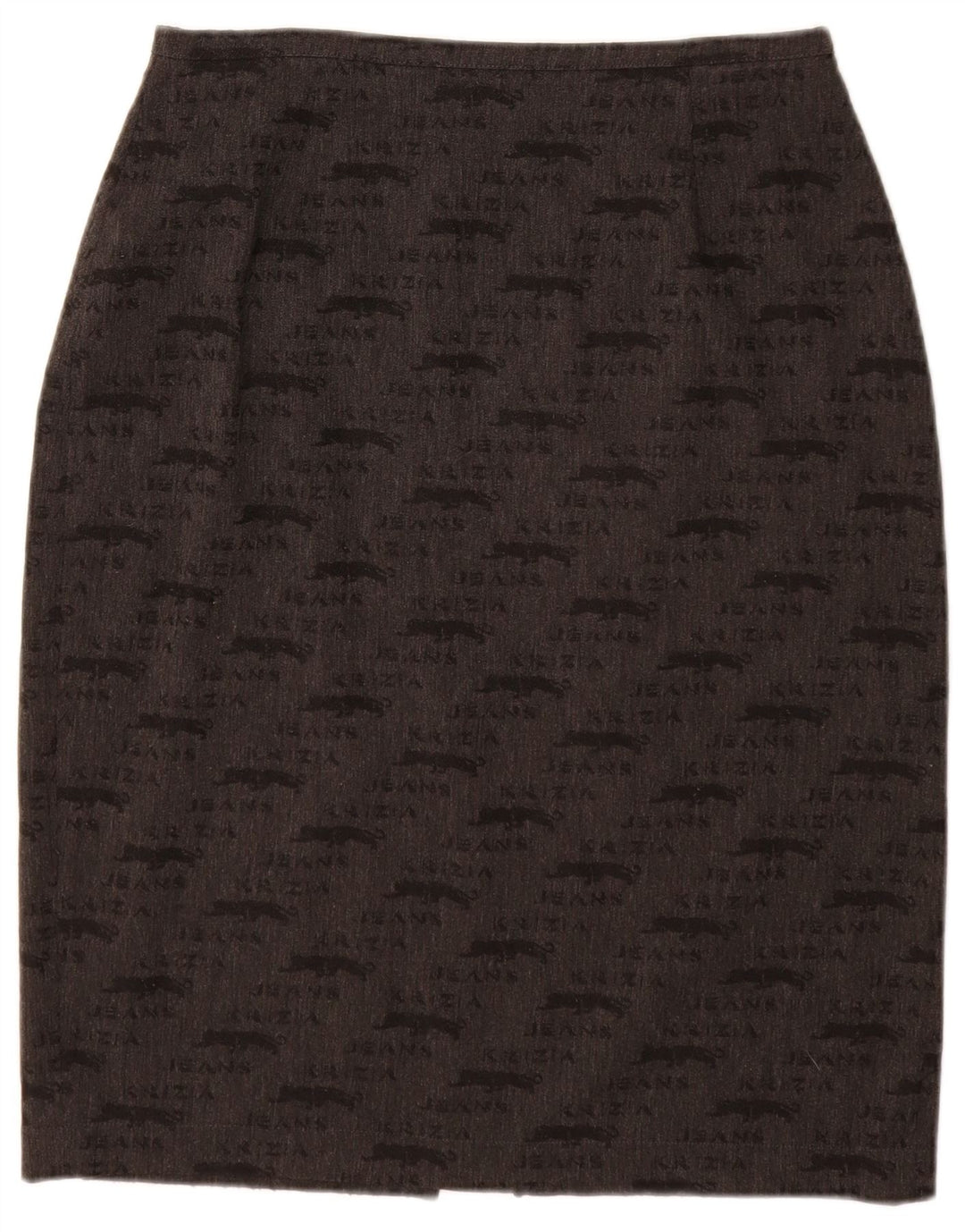 KRIZIA JEANS Falda lápiz gráfica para mujer UK 12 Medium W28 Gris