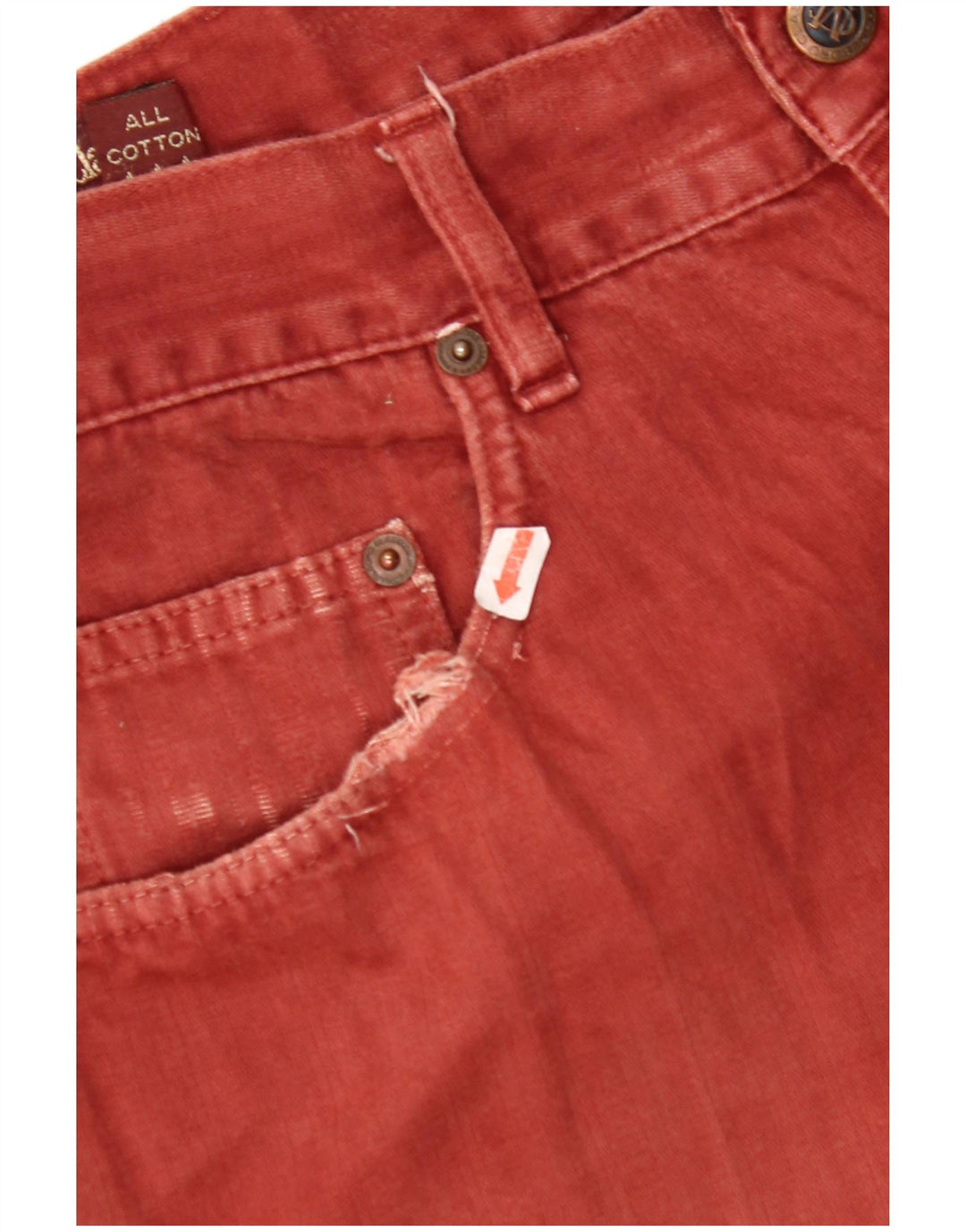 MARLBORO CLASSICS Pantalones casuales rectos para hombre W33 L29 Algodón granate