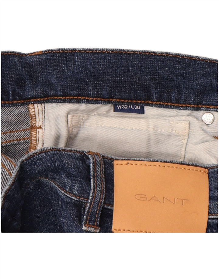 Gant Vaqueros Rectos Para Hombre W32 L30 Algodón Azul Marino