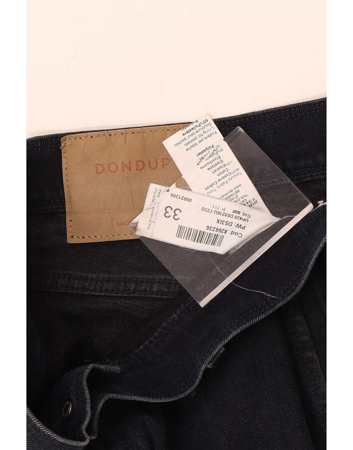Dondup Vaqueros Rectos Hombre W33 L34 Azul Marino Algodón