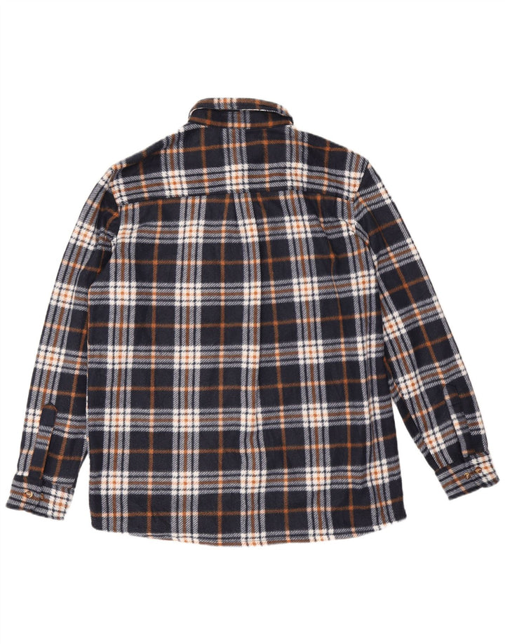 Canada Camisa polar para hombre Grande Azul marino Cuadros Poliéster