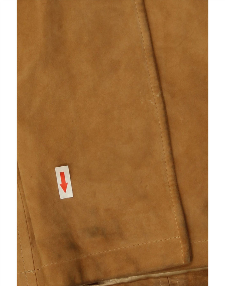 Ombraluce Chaqueta de ante para hombre IT 46 Cuero marrón grande