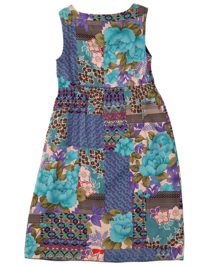 Monsoon Vestido Imperio Sin Mangas para Mujer UK 40 Pequeño Patchwork Multicolor