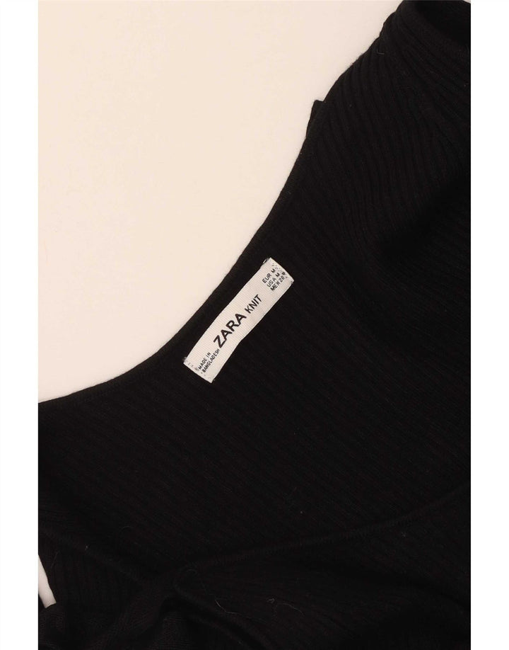 Zara Mujer Cami Top UK 40 Mediano Negro