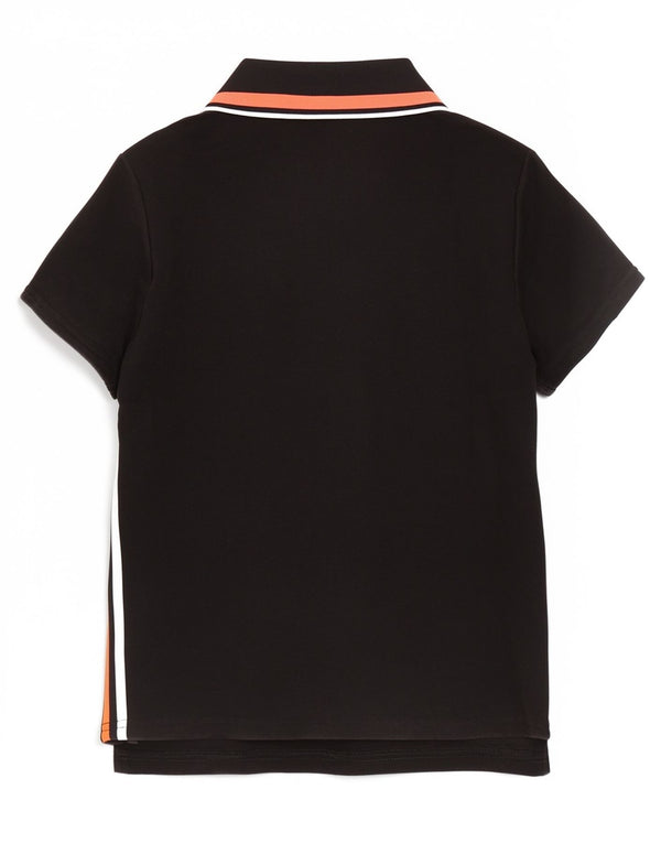 Juicy Couture Polo para mujer UK 8 Small Algodón a rayas negras