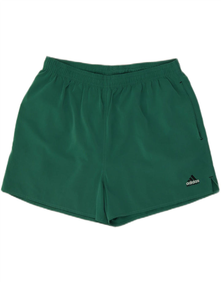 Adidas Pantalones cortos deportivos para hombre UK 40 Poliéster verde medio