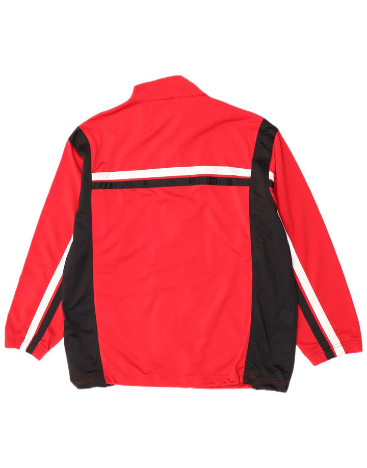 Reebok - Chaqueta de chándal para hombre, talla grande, color rojo, poliéster