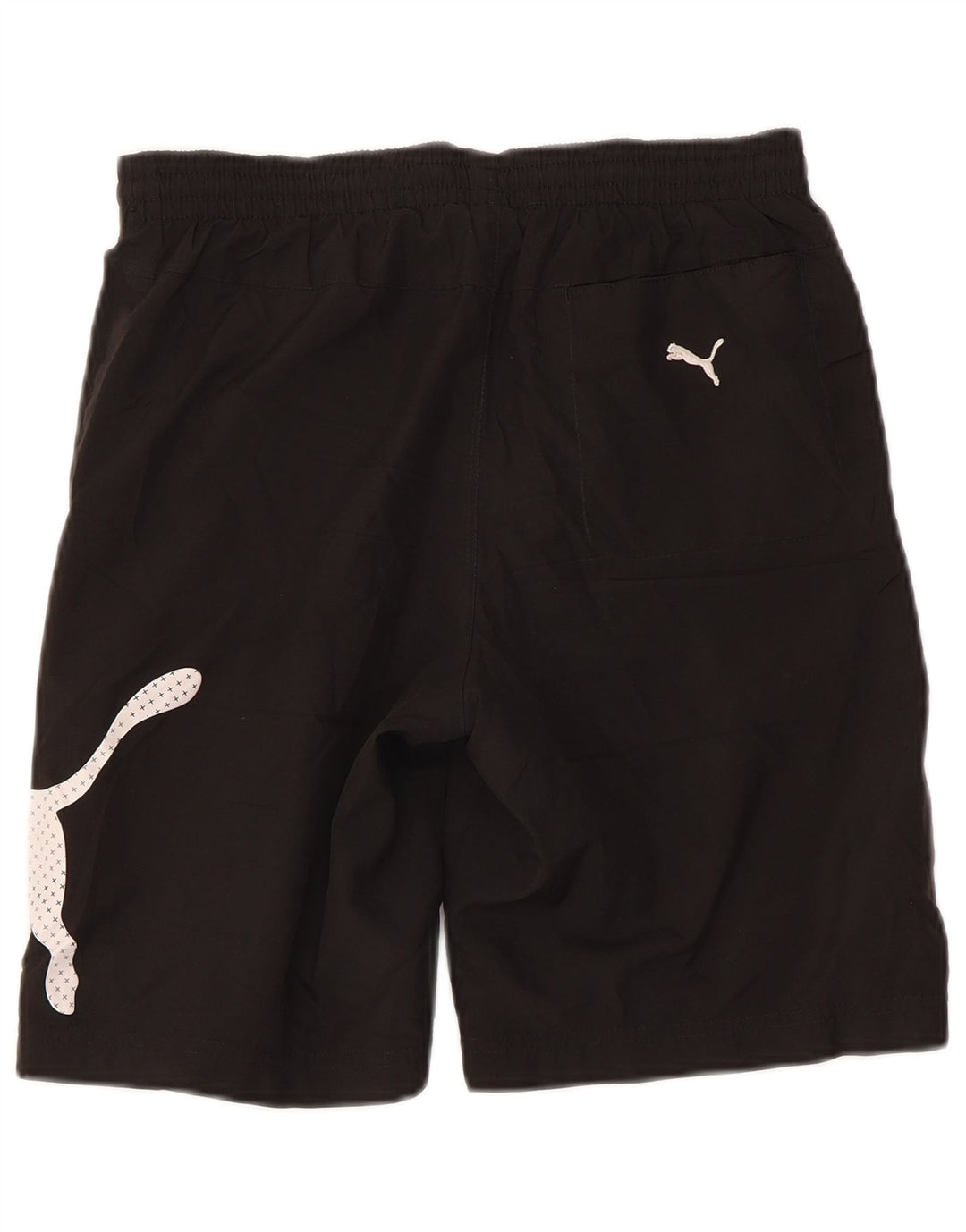 PUMA Shorts deportivos con gráficos para hombre, talla pequeña, negro