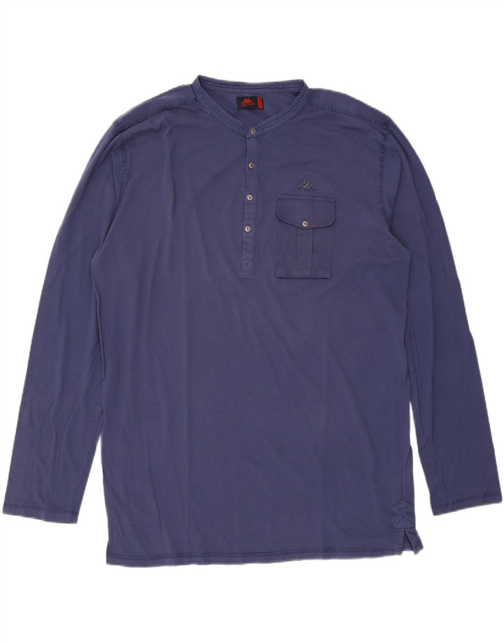Kappa Hombre Top Manga Larga 2XL Algodón Azul