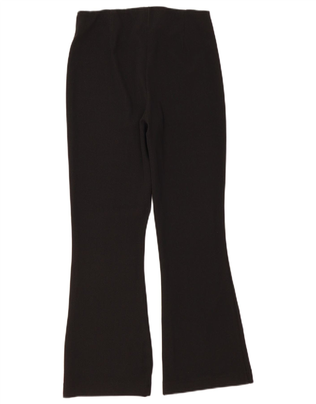 Zara Mujer Pantalón Casual Acampanado Grande W32 L26 Poliéster Negro