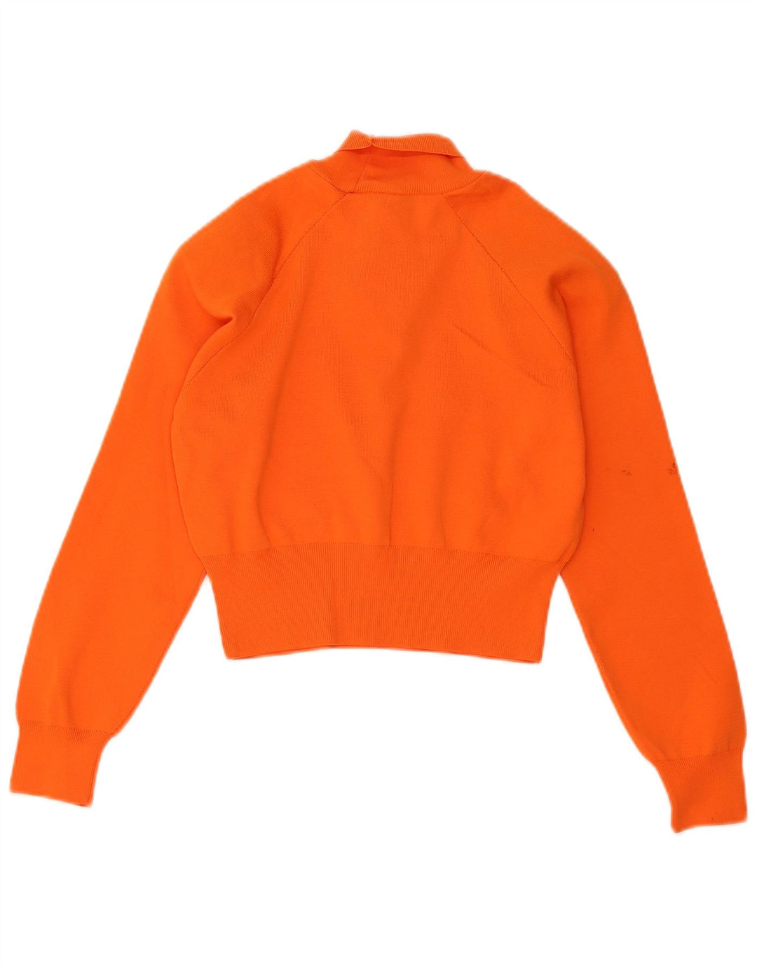 Zara Mujer Crop Roll Neck Jumper Sweater UK 10 Small Naranja Poliéster