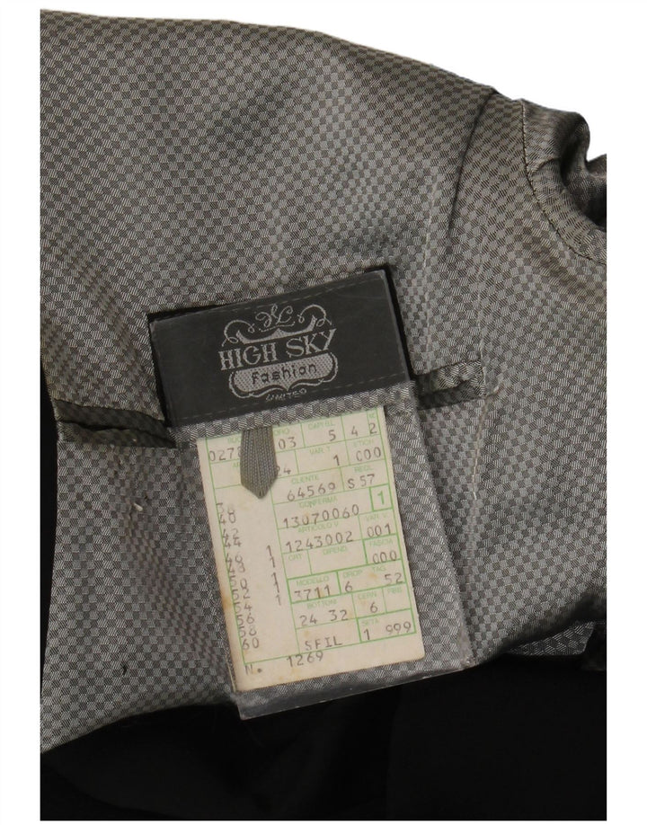 High Sky Chaqueta tipo blazer con 1 botón para hombre IT 52 XL Lana virgen negra